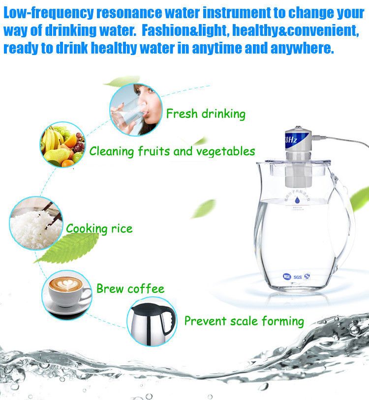 7.8hz Molecular Resonance Water Activator Equipment/spin Quantum Water Pitcher