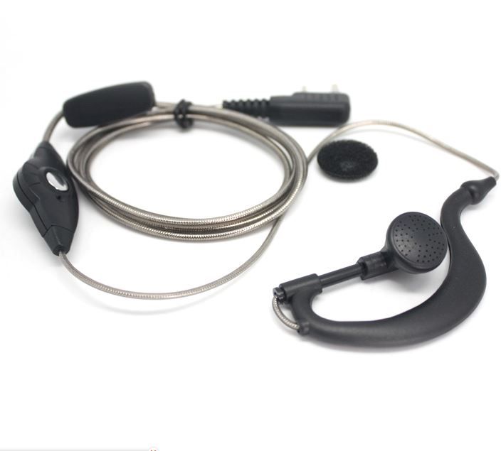 1pin 2.5mm Black Aluminum Foil Earpiece Earphone Headset For Motorola Talkabout Cobra Walkie Talkie Two Way Radio T6200c 