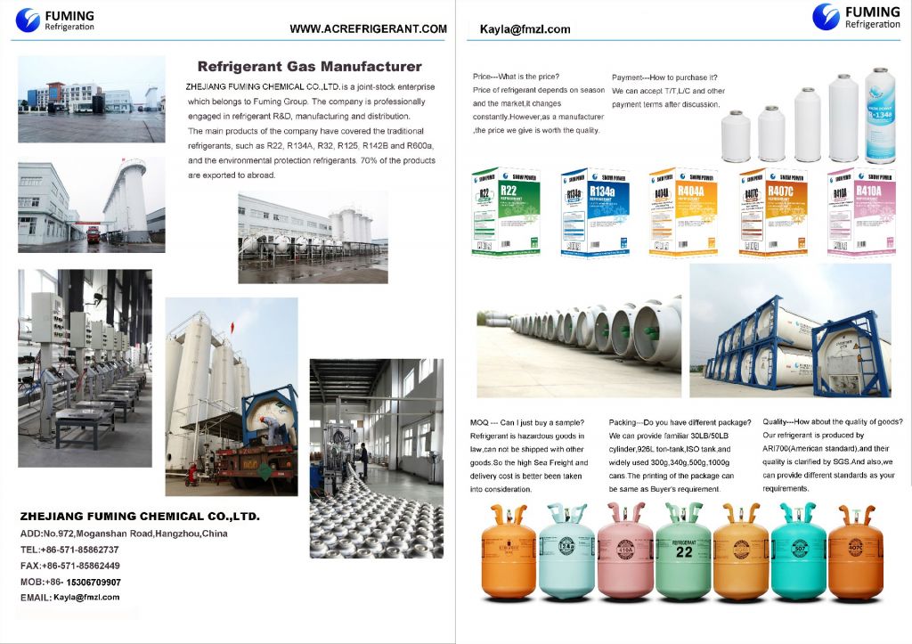 High Quality Refrigerant Gas R22