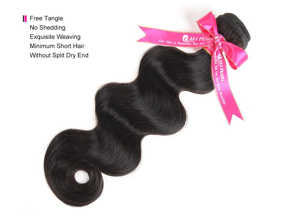 E Beauty Hair 8a Grade Brazilian Virgin Hair Body Wave 3 Bundles Remy Human Hair Weaves Natural Black (10 12 14)