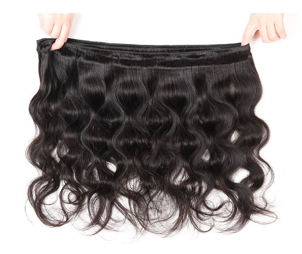 E Beauty Hair 8a Grade Brazilian Virgin Hair Body Wave 3 Bundles Remy Human Hair Weaves Natural Black (10 12 14)