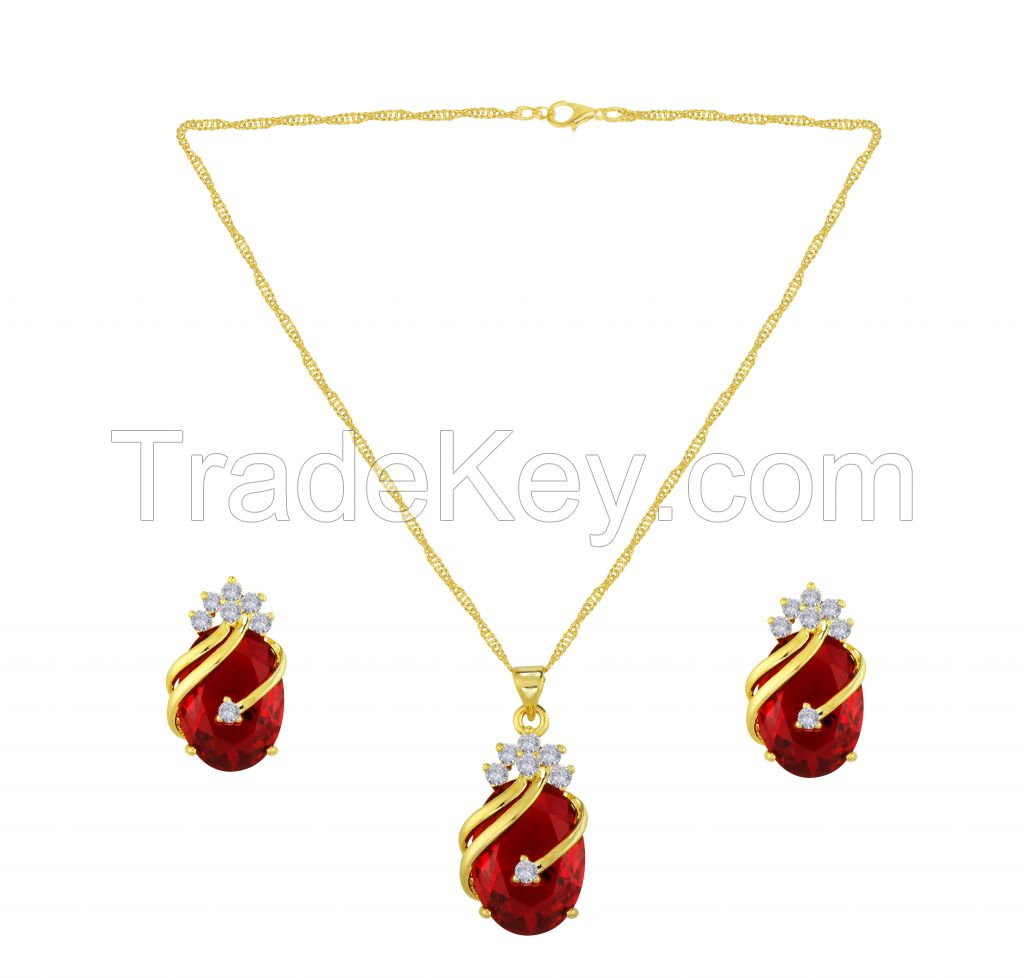 Jewel Set  ( One Pendent with chain and two earrings )