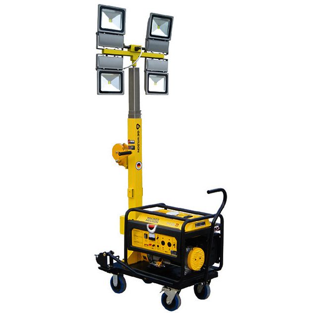 Portable simple led light tower for outdoor lighting