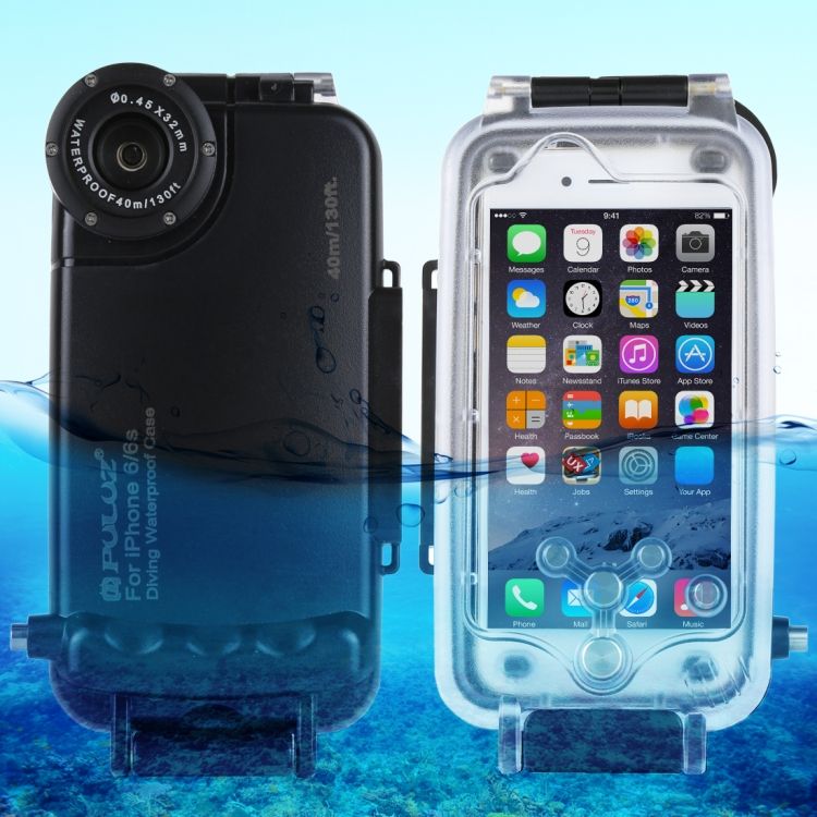 For iPhone 6 &amp; 6s 40m/130ft Waterproof Diving Housing Photo Video Taking Underwater Cover Case