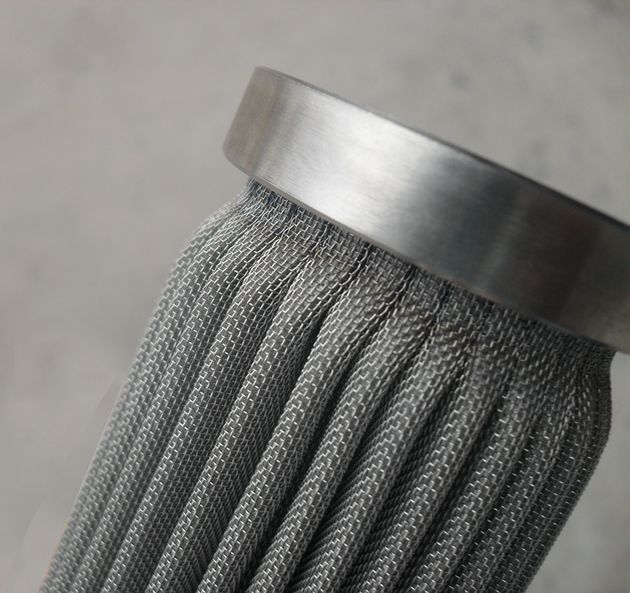 stainless steel Sintered Mesh Filter Cartridges made with sintered fiber felt