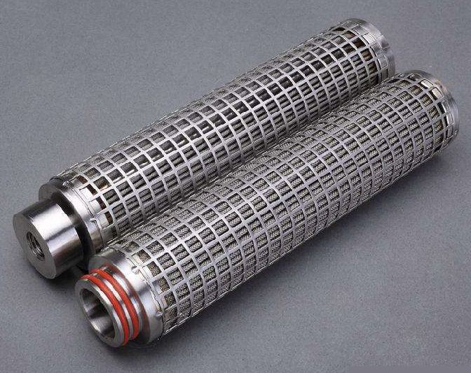 1-200 um Stainless steel sintered pleated filter for high pressure and high porosity