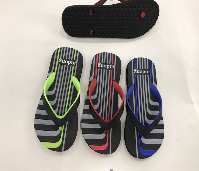 2015 fashion lady yellow two color strap beach outdoor flip flop for promotion