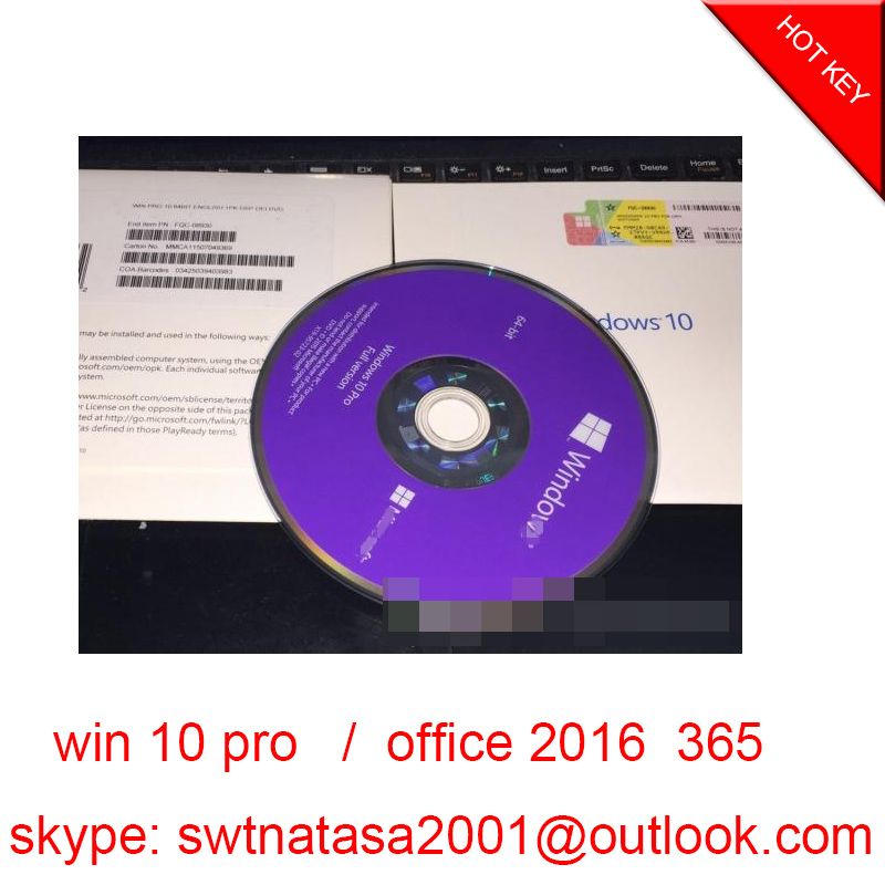 windows  10  pro oem key coa sticker and full package 
