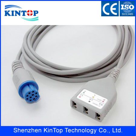 Compatible New Reliable quality DATEX ecg trunk cable,5-Ld paitient cable IEC factory compatible