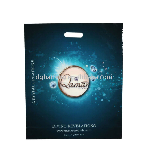 Custom Design Logo Printing Biodegradable Die Cut Plastic Packaging  Shopping  Bag