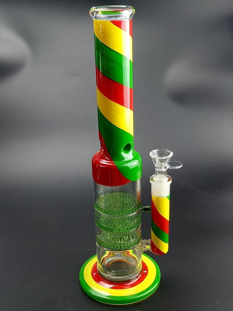 Color Glass Water Pipe of Three - Layer Honeycomb Filtration Pipe