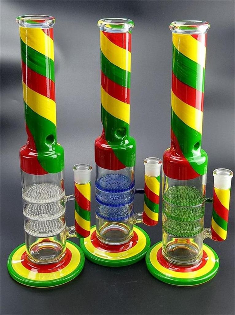 Color Glass Water Pipe of Three - Layer Honeycomb Filtration Pipe