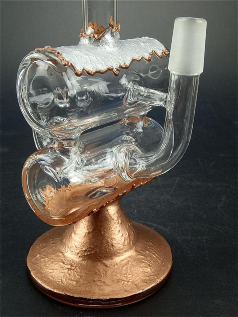 Glass Water Pipe for Double Layer Filter Smoking Pipe