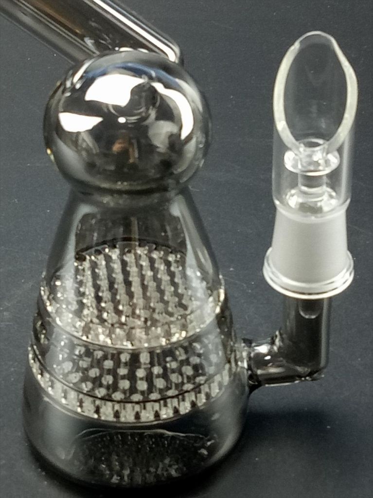 Smoke Gray Honeycomb Filter Glass Water Pipe