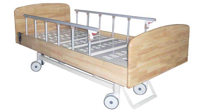 wooden electrical care bed