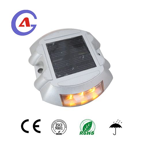 Blinking led light driveway solar traffic road stud / raised pavement marker