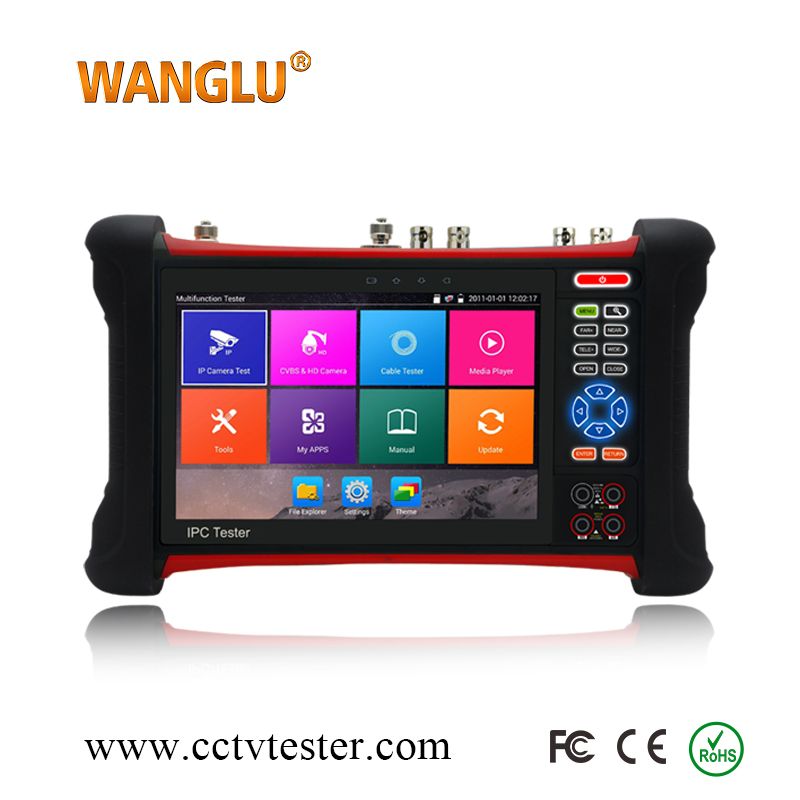 Best function 7 inch Retina Display IP camera tester Android system cctv tester with digital multimeter