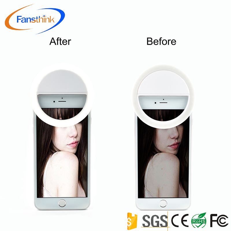 Hot Selling Mobile Phone Camera Rechargeable LED Selfie Ring Flash Light With USB