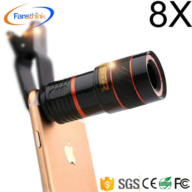 High Quality Factory Universal Clip Lens for Mobile Phone 8x Zoom Lens Cell Mobile Phone Telephoto Lens for iPhone