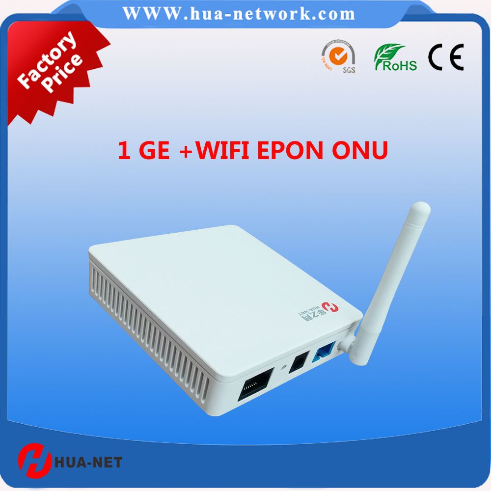 High-Tech Fiber Optic Network FTTH 1 GE+WIFI EPON ONU