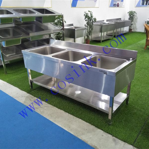 China manufacture undershelf moulded 201 304 restaurant stainless steel kitchen sink