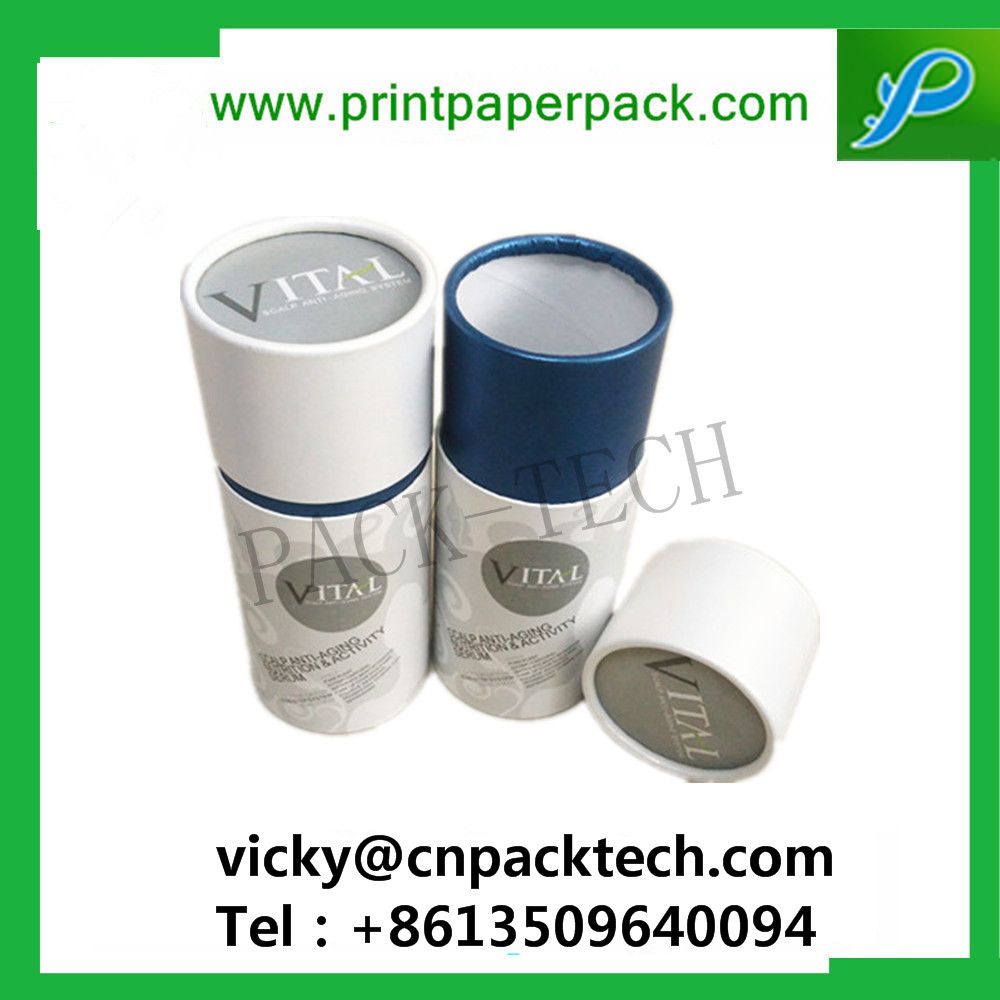 Custom Made Printed Round Cardboard Cylinder Packaging Gift Boxes