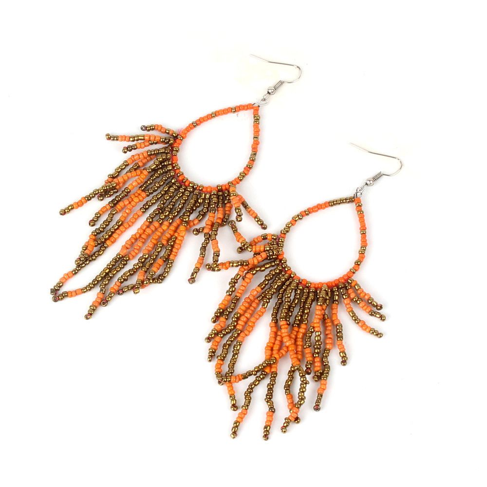 Summer Style Seed bead Tassel Earring For Women