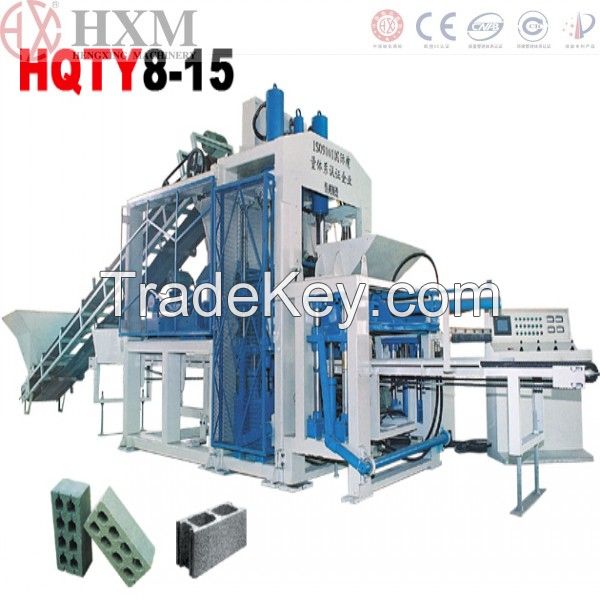 HQTY8-15 Hot-sell Hydraulic Vibration Hollow Block Concrete Block Machine with CE