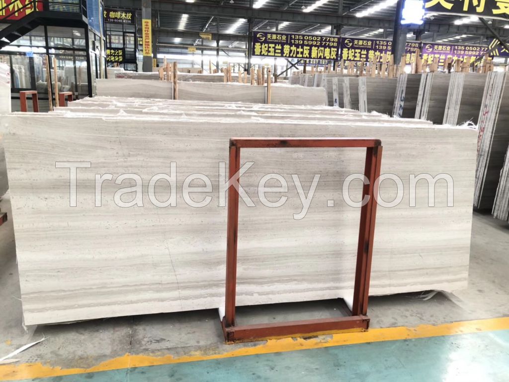 White Wood Vein Marble White Serpeggiante Marble Slab