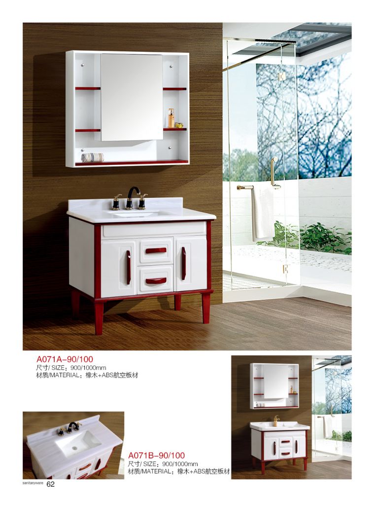 classic modern bathroom vanity with mirror cabinet