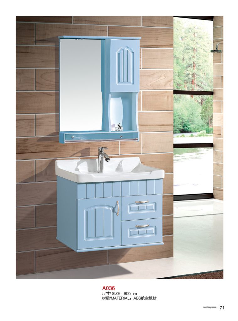 single piece wall mounted cheap bathroom vanity with mirror cabinet