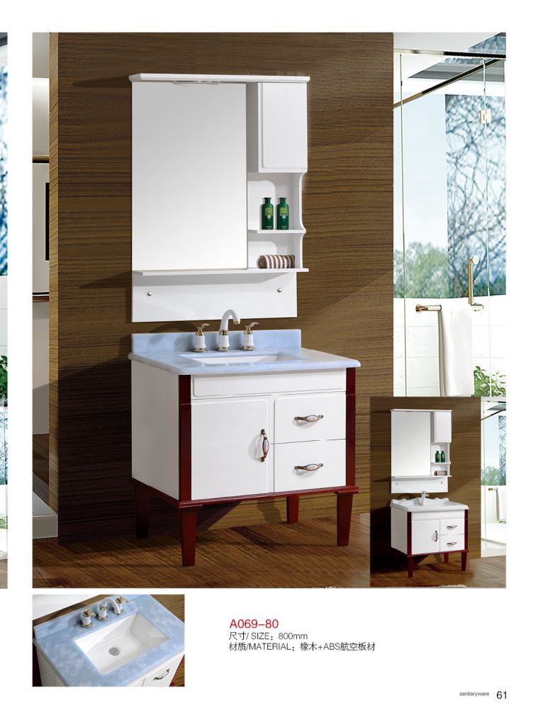 classic modern bathroom vanity with mirror cabinet