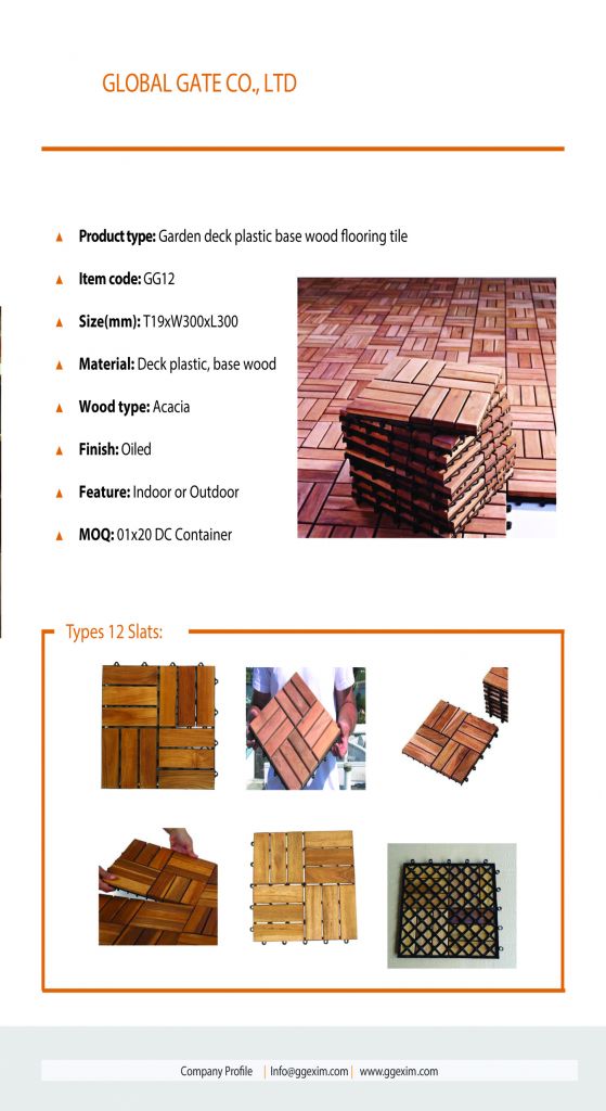 HIGH QUALITY WOOD DECK TILE 