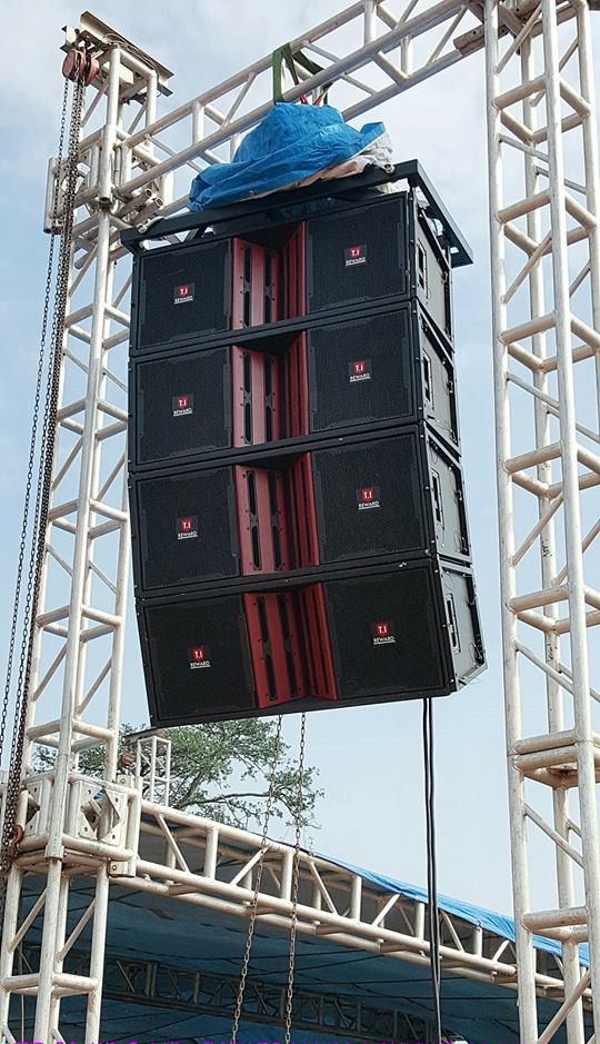 Pro outdoor stage Line array speaker dual 15''