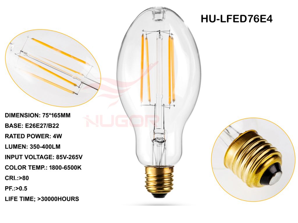 Led filament bulb C35t/B10t 2W