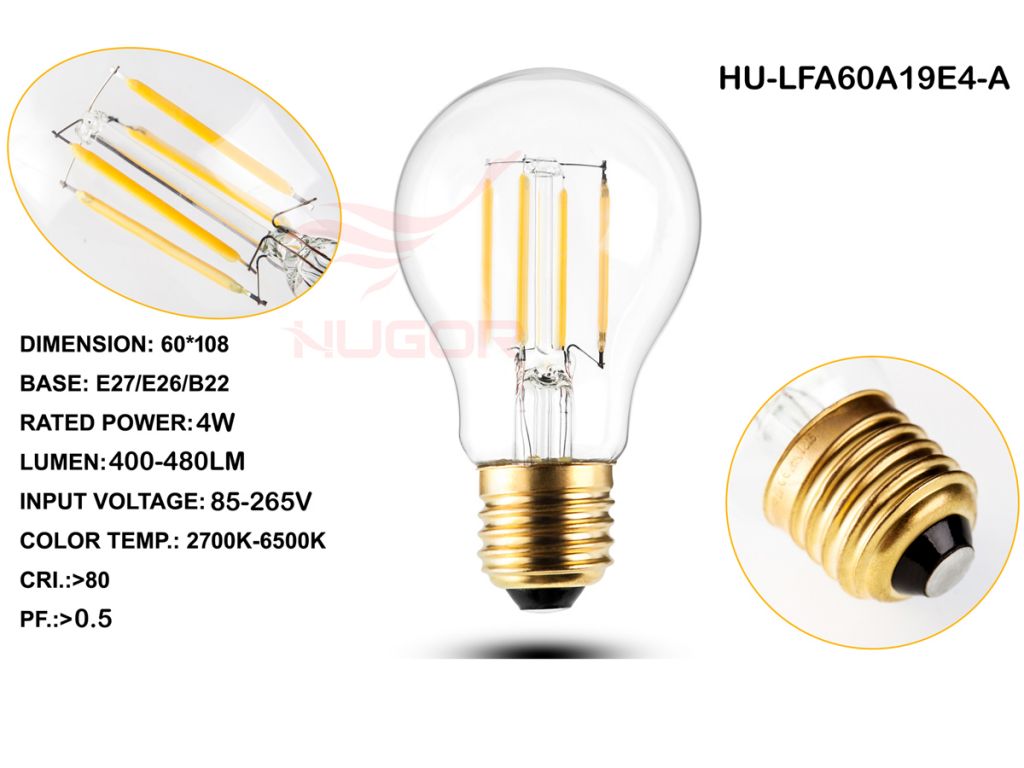 Led filament bulb C35/B10 2W