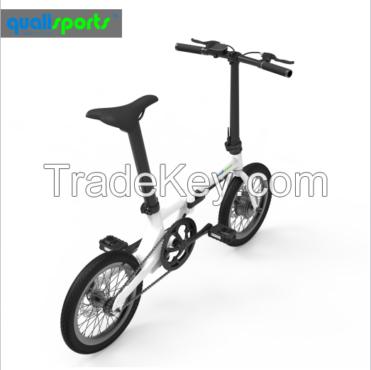 36 voltage 250 watt brushless motor folding ebike electric scooter mini adult 5.2Ah 16inch foldable bicycle