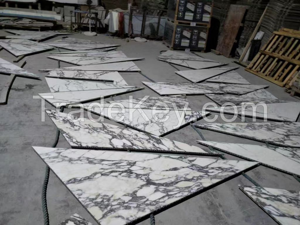 white marble composited with Aluminum Honeycomb panel