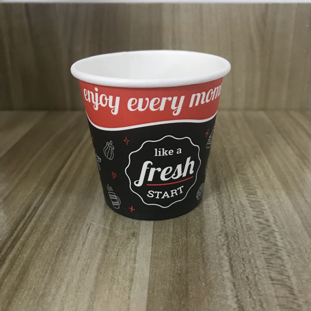 Middle size disposable paper cup Customized Logo Acceptable