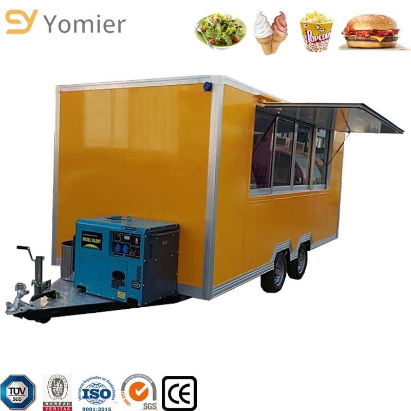 Different Models Fast Food Vending Trailer, Mobile Slush Food Cart, Popcorn Vending Cart