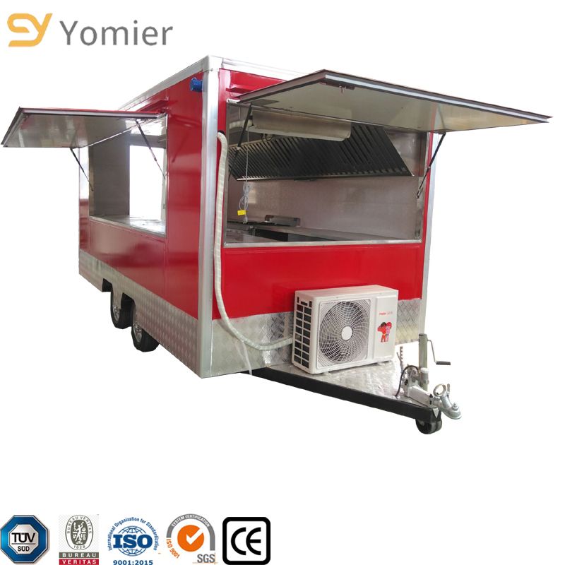 Commercial Street Mobile Fryer Food Cart , Food Restaurant Truck