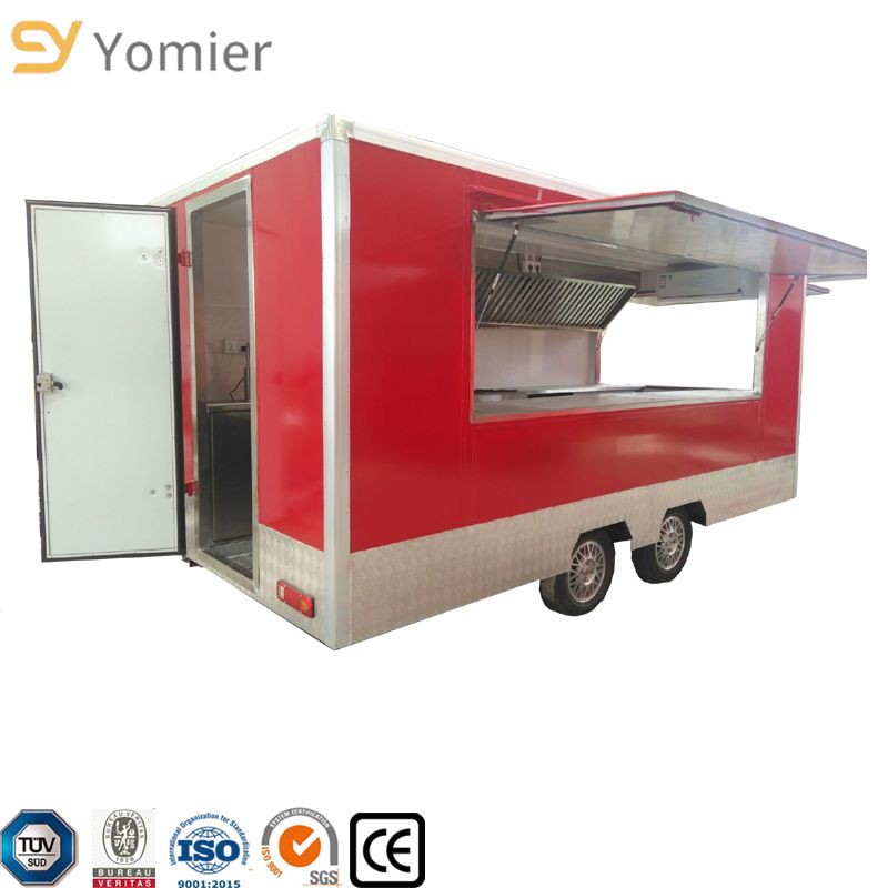 Commercial Street Mobile Fryer Food Cart , Food Restaurant Truck