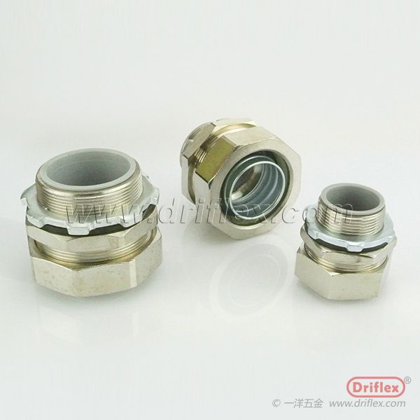 electrical flexible conduit nickel plated brass connector