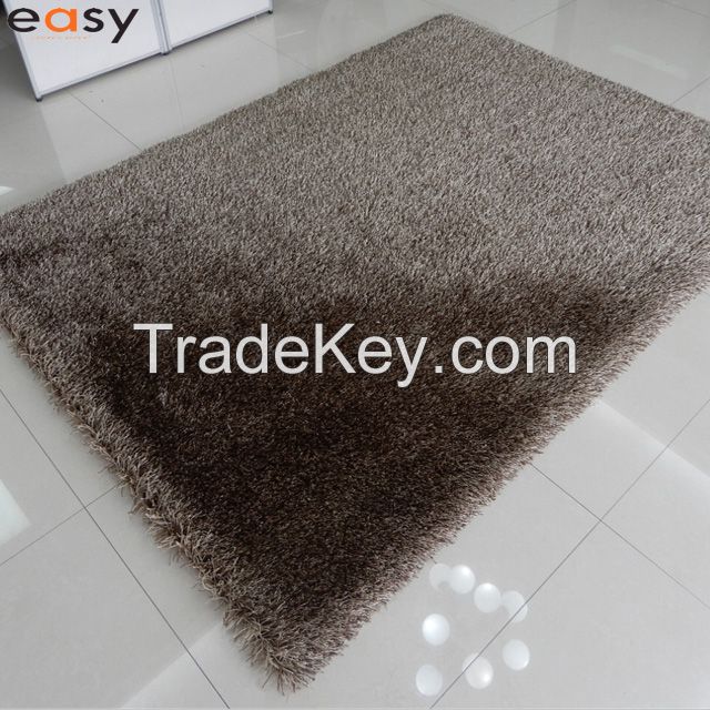 China supplier 100% polyester handmade shaggy carpet tiles floor rugs from Wuhu Easy