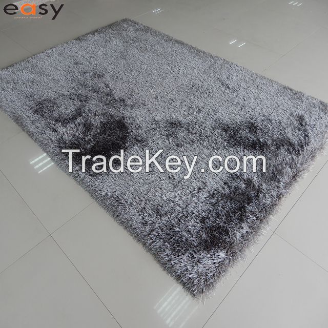 China supplier 100% polyester hand made shaggy carpet tiles area rugs