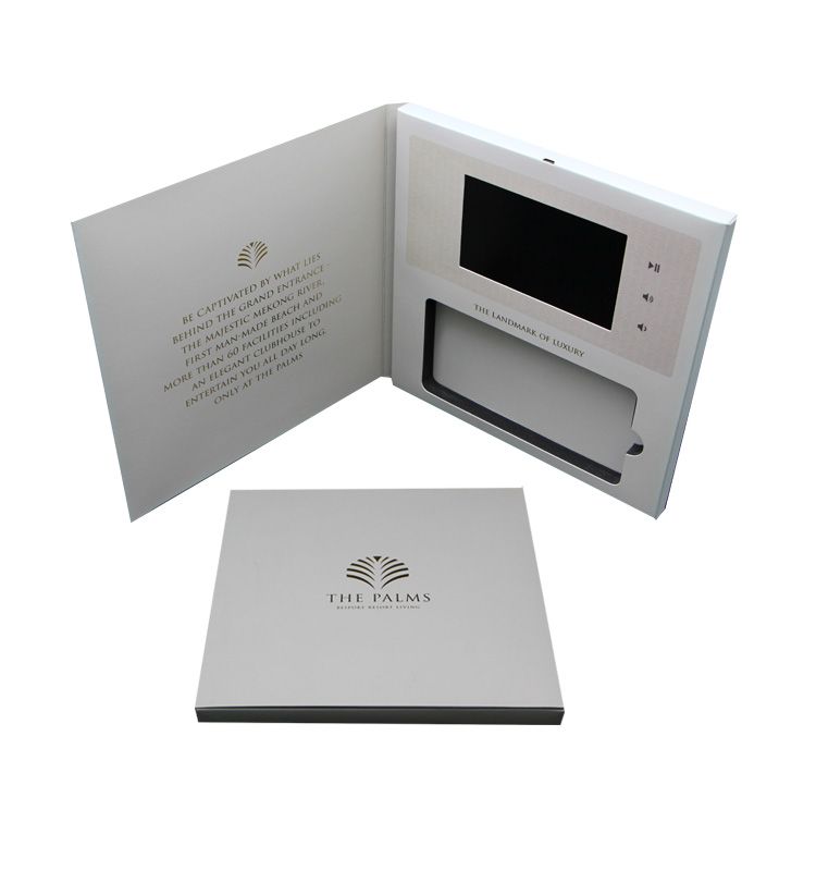 Latest 7 inch LCD Screen Video Booklet /Video Greeting Card for Birthday
