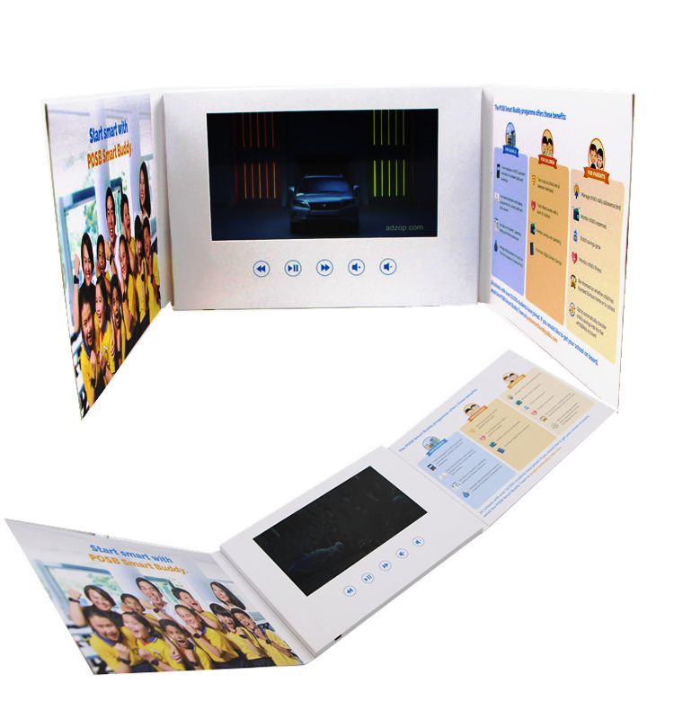 2018 Factory TFT Video Player Promotional Invitation Cards Paper With lcd Screen For OEM/ODM