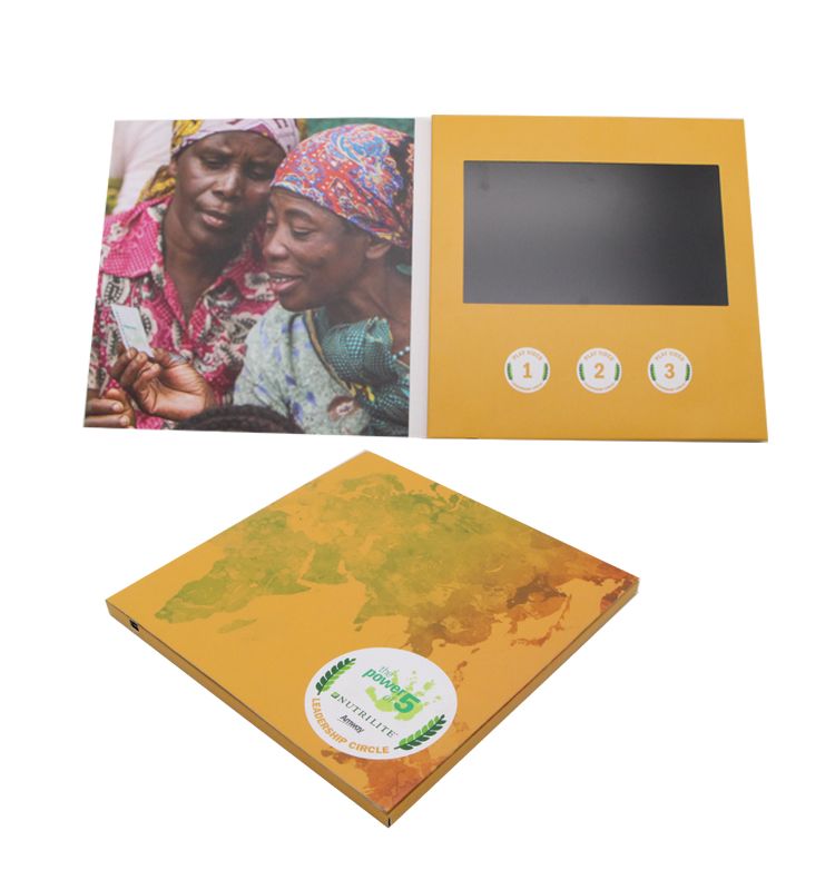 2018 New Arrivals China TFT Lcd Screen Video Folder Book Video Brochure Cards for advertising