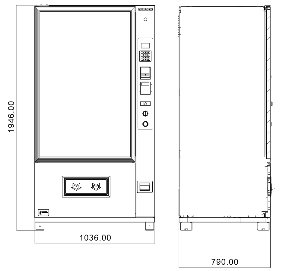 TCN automatic self snack drink vending machine manufacturer