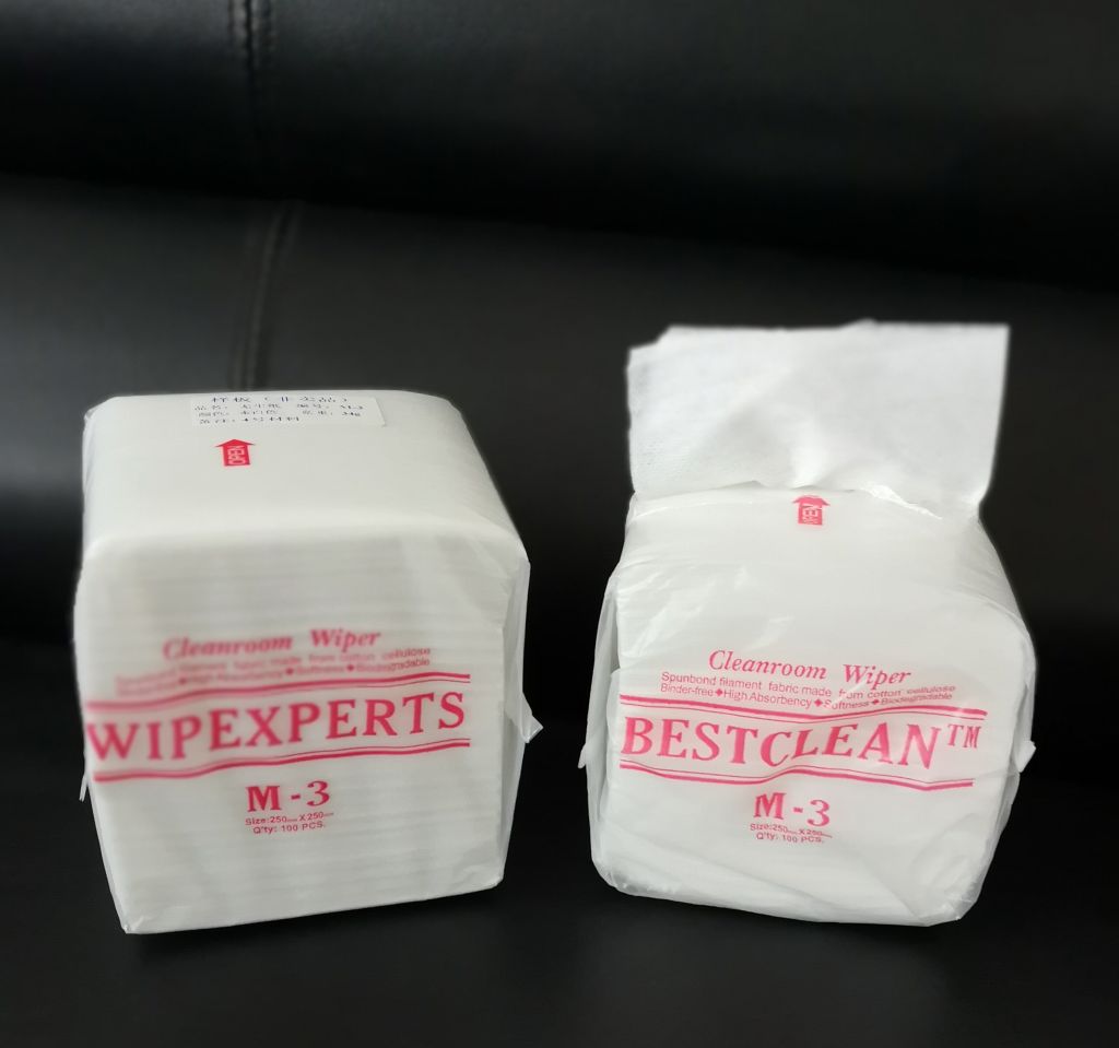 M-3 Lint Free Compact Viscose Polyester Cleanroom Cleaning Paper Cloth